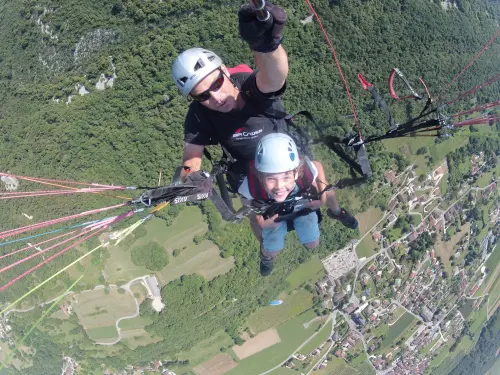 Baptême parapente vol enfant à Aix-les-Bains